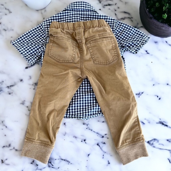 Toddler Boy Size 2T Button Down Shirt and Jogger Pants - Picture 10 of 10